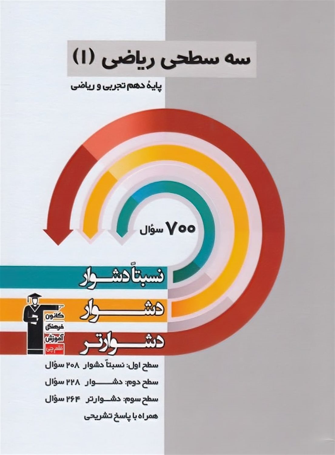 سه سطحی ریاضی (1) پایه دهم تجربی و ریاضی نسبتا دشوار، دشوار، دشوارتر