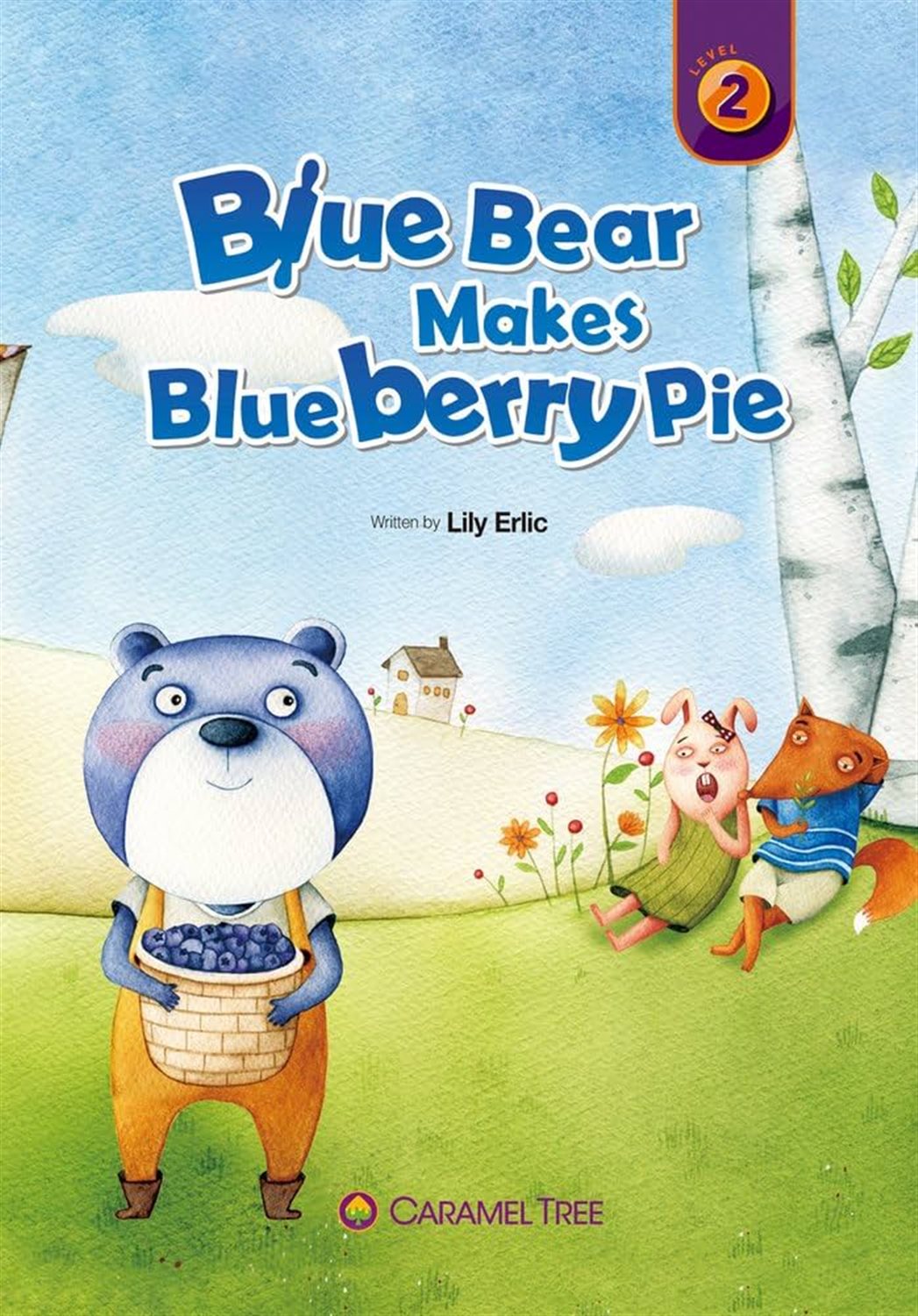 Blue bear makes blueberry pie
