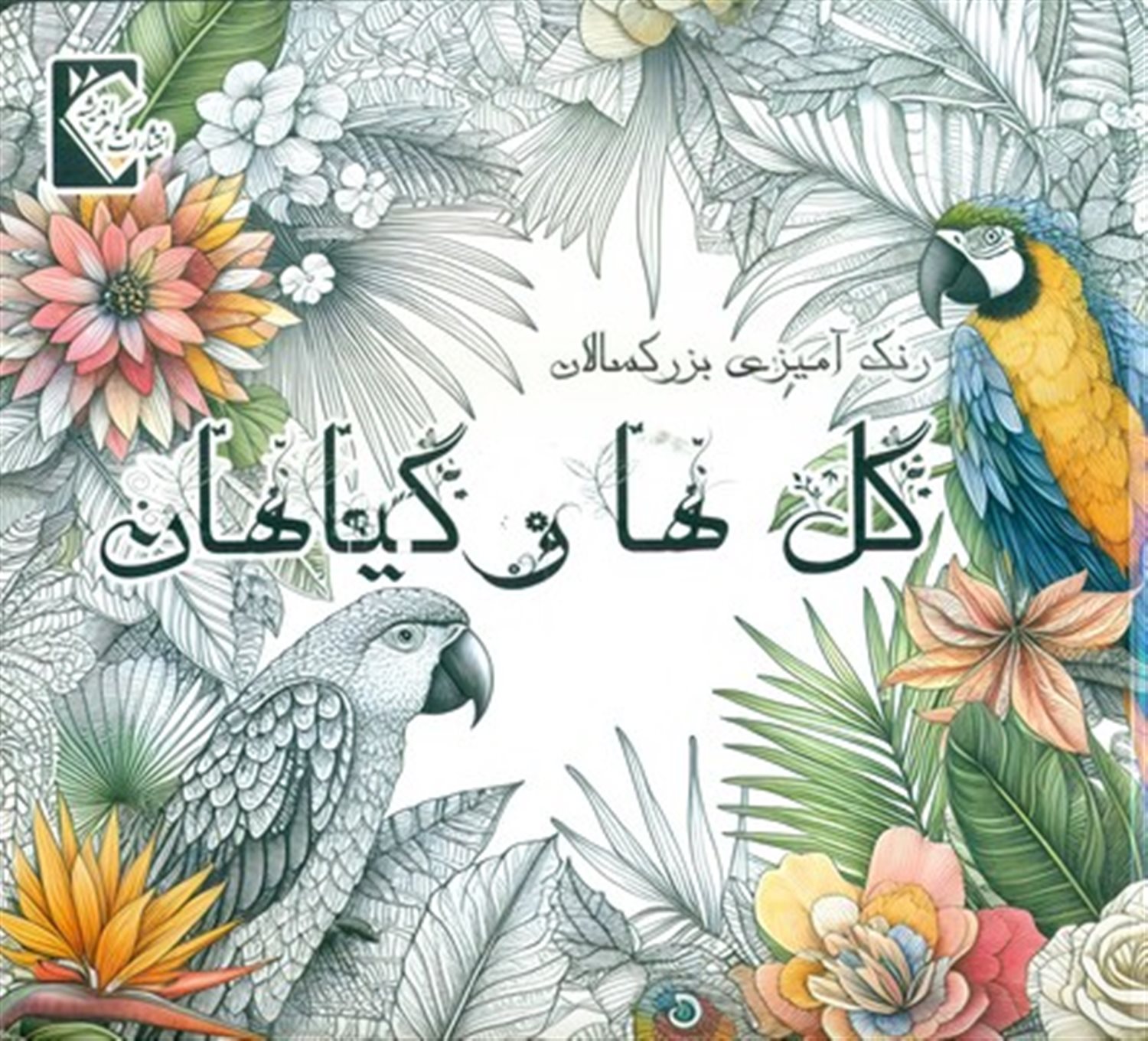 رنگ آمیزی بزرگسالان (گل ها و گیاهان )