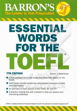 Essential words for the TOEFL